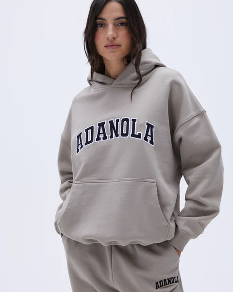 Varsity Oversized Hoodie - Clay Beige